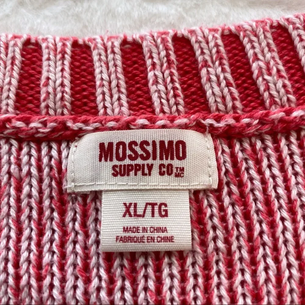 Mossimo Crew Neck Knit Sweater W/Front Cable Design Size XL